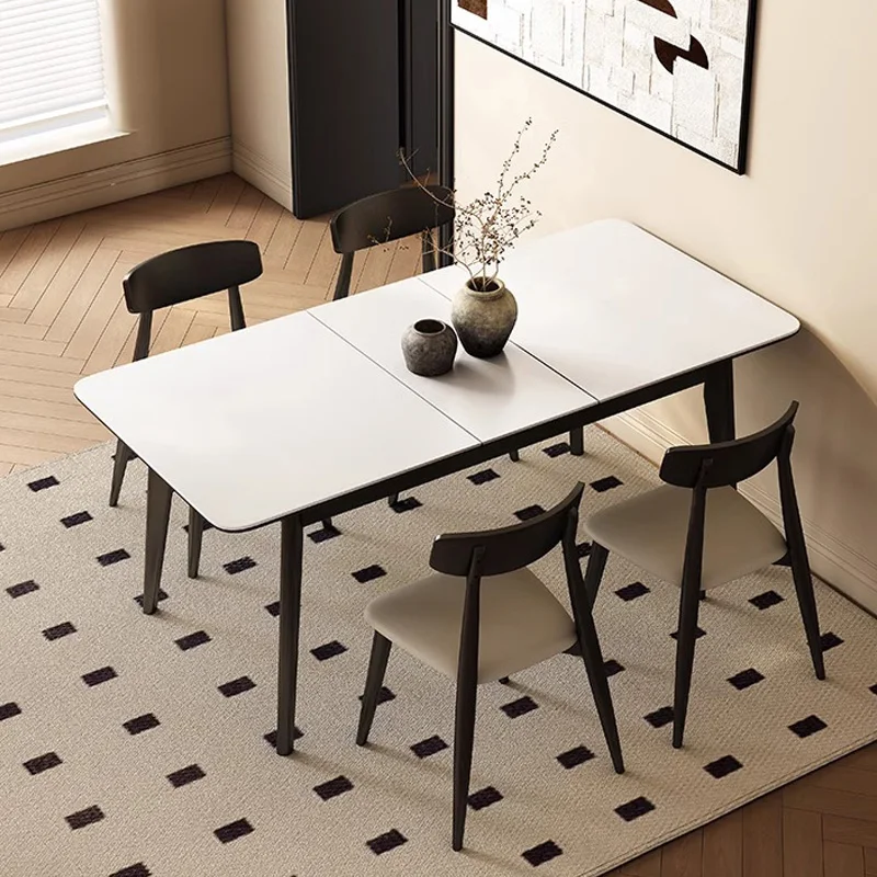 

Luxury Extendable Dining Table Onement Hotel Lobby Fashion White Dining Table Multifunction Free Shipping Esstische Furnitures