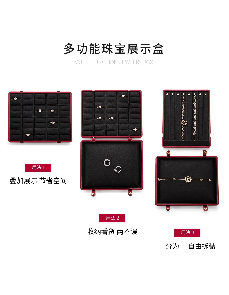 Travel Jewelry Organizer 💎 Red Blue Jewelry Organizer Box – Large Capacity Storage Case... - SKU TJO01033 - UGI Packa...