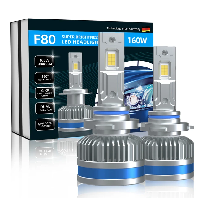 Kit De Faros Led Premium 38000lm 9005 130w F60+ Super Brillo