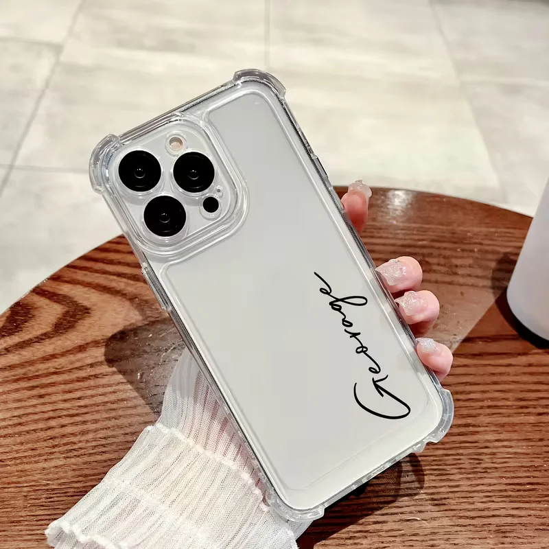 Custom Name Letters Transparent Phone Case For iPhone 11 12 thumbnail 2