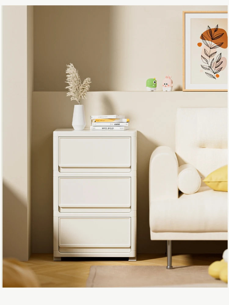Children's room bedside table Cream wind partition Storage drawer cabinet Bedside storage cabinet