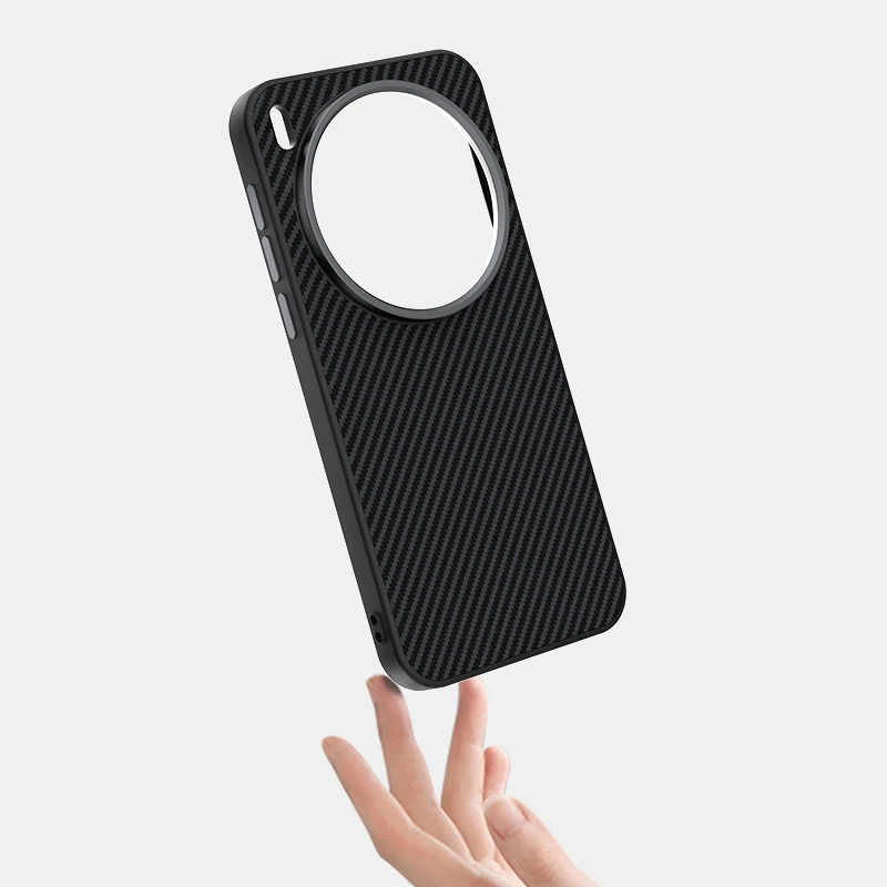Premium Carbon Fiber Phone Case with TPU Border and Lens Protection
