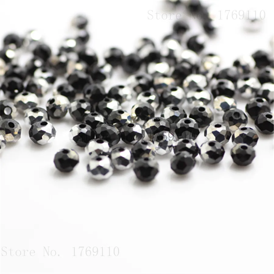 Olive Green Faceted Crystal Glass Rondelle Beads for Jewelry Making - 125pcs, 3x4mm