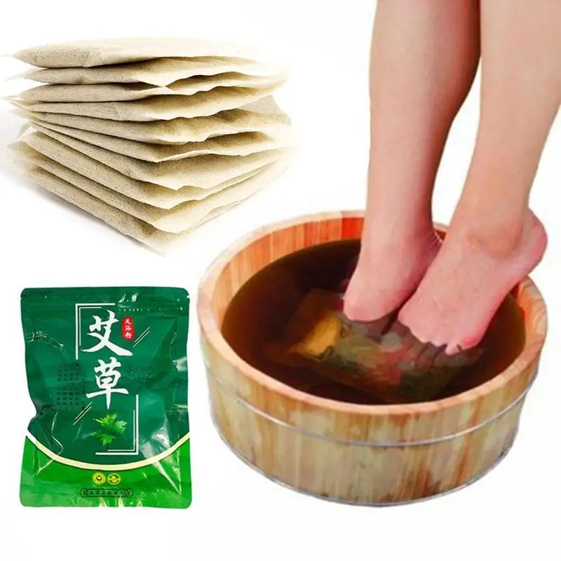 Herbal Foot Soak 6g*30 Bags Foot Bath Powder Wormwood Ginger Safflower SPA Relaxing Detoxification Anti-Edema Dysmenorrhea Insomnia