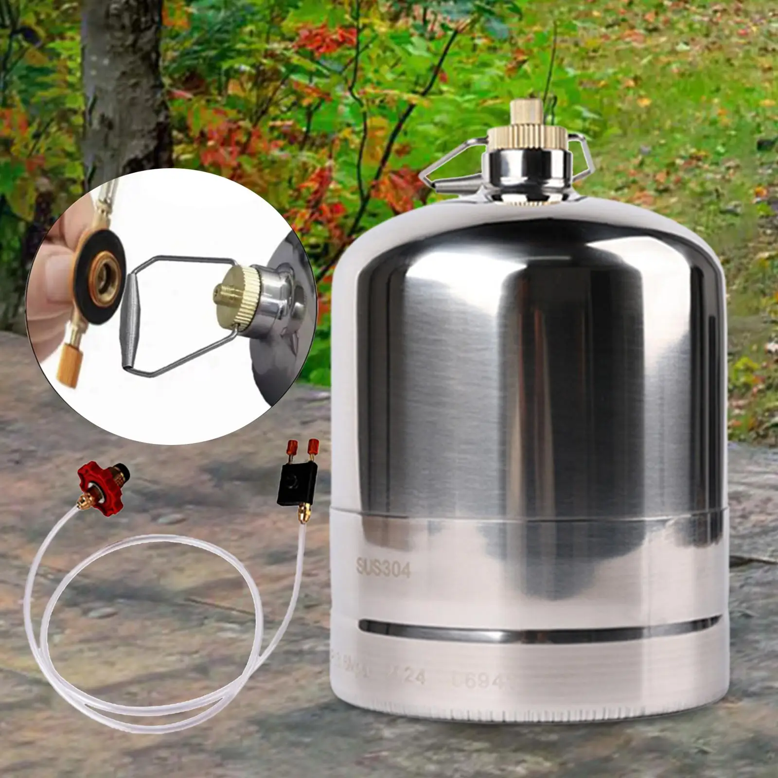 Stainless Steel Gas Bottle Inflatable Cylinder Gas Tank Fishing Fuel Boat Gas Stainless Steel Gas Bottle Inflatable Cylinder Gas Tank Fishing Fuel Boat Gas