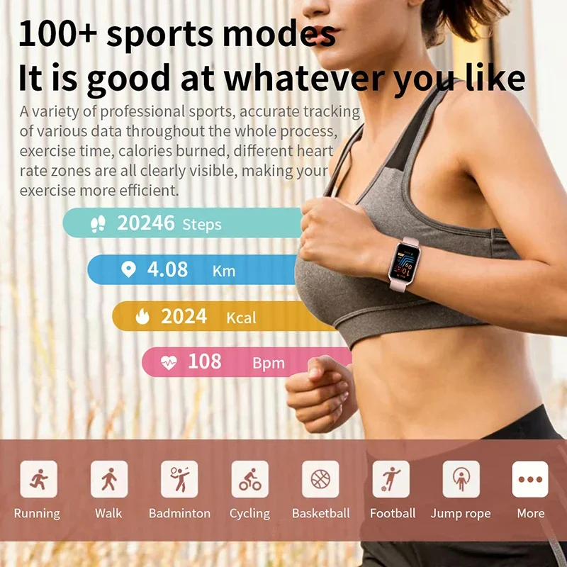 LIGE 1.57" Smartwatch Women Bluetooth Connected Phone Health Monitor Fashion Women's Bracelet Sport Fitness AI Voice Smart Watch 3