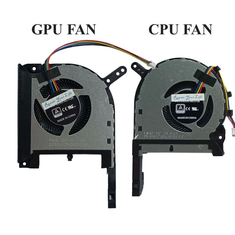 Cpu Ventiladores de Refrigeração para Asus Tuf A17 Fa706 iu Fa706qr Fa706ih F15 Fx706 li Jogos Gpu Placa Gráfica Cooler Radiador Novo