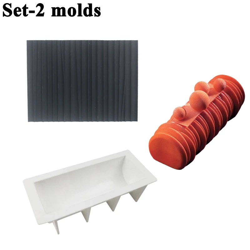 Silicone Cake Molds with Irregular, Heart, and Cloud Textures
