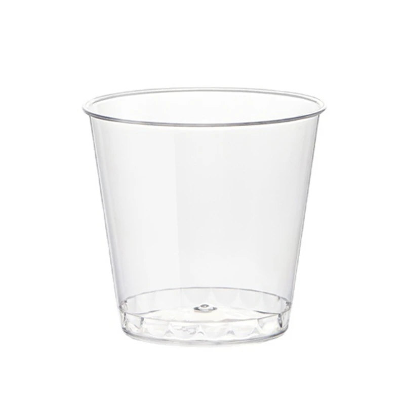 Set of 100 Stackable Plastic Shot Glasses 30ml Reusable Cups for Banquets 30ml Disposables Shot Glasses for Dessert G2AB
