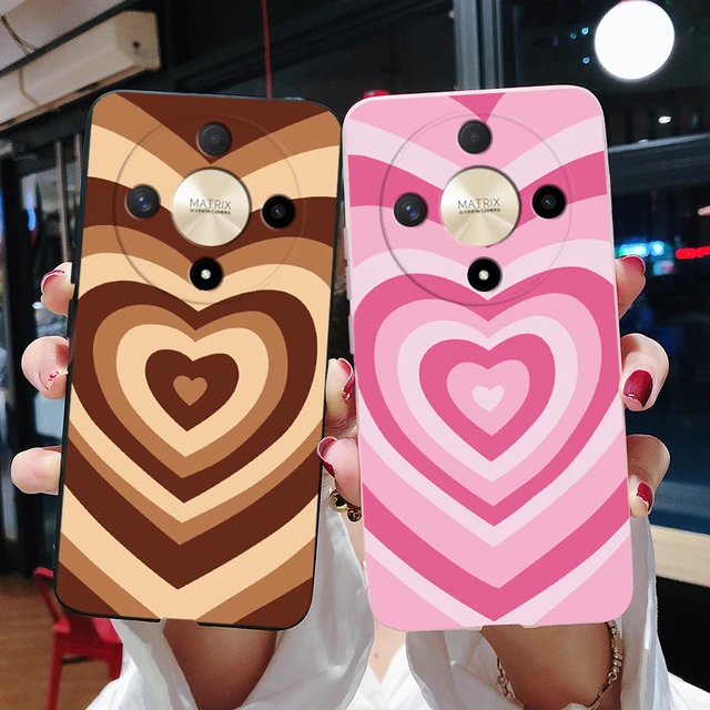 Case For Honor X9b Back Cover Magic6 Lite 5G Cute Love Heart Flowers Soft  TPU Fundas For Honor Magic 6 Lite X 9b Phone Case Bags