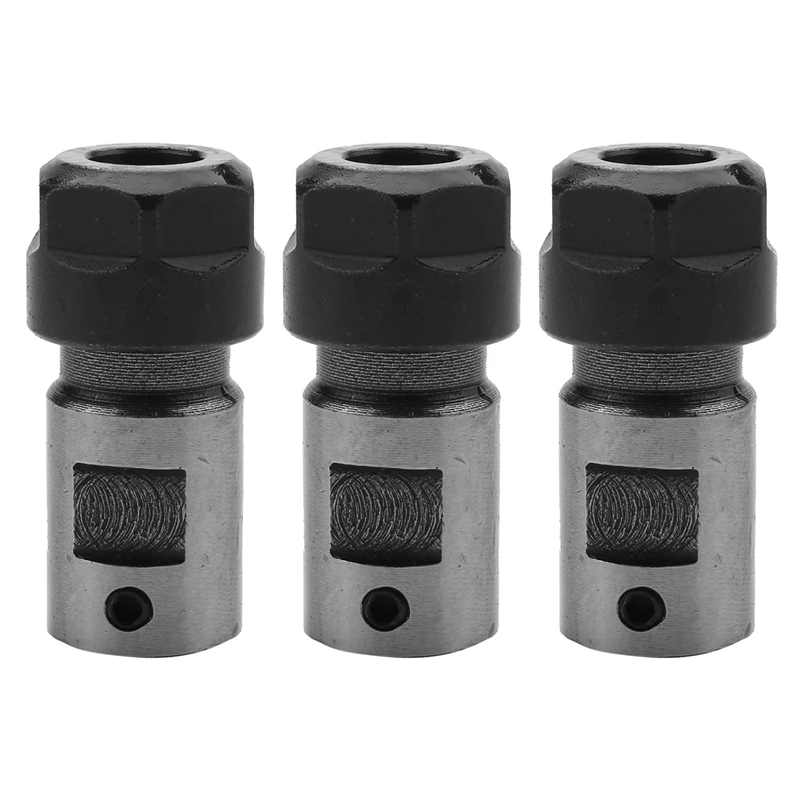 

3X ER11 Collet Chuck Motor Shaft Extension Rod Spindle Collet Lathe Tools Holder Inner For CNC Milling Boring Grinding