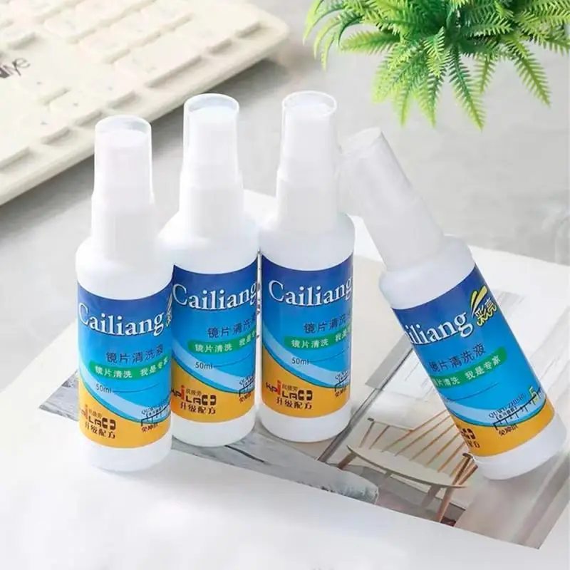 5PCS 50ML Lens Cleaner Glasses Sunglasses Eyeglass Cleaning Solution Spray Bottle Glasses Cleaner Supplies Eyewear Accessories