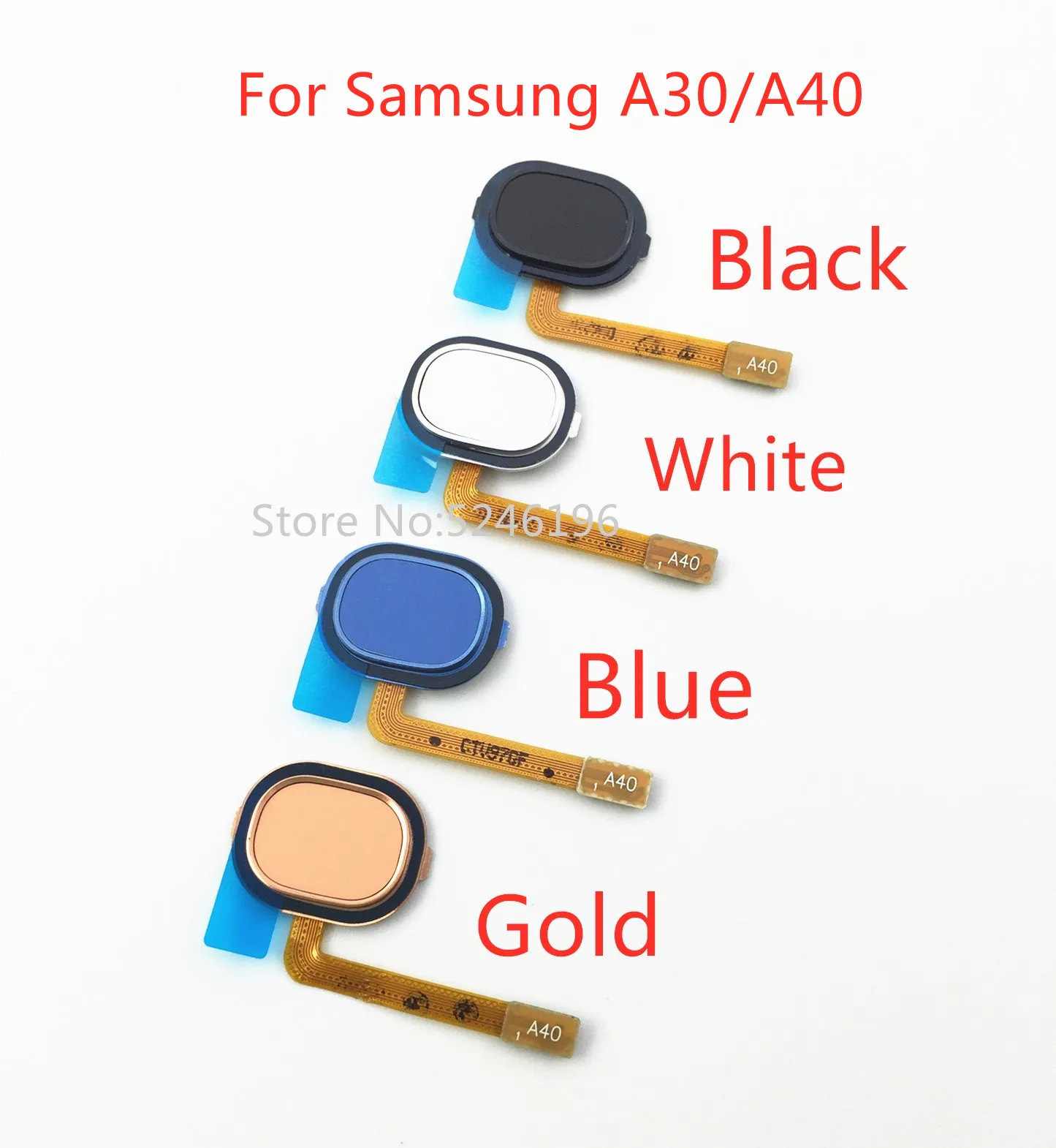 

1pcs Home Return Key Menu Button Fingerprint Sensor Flex Cable For Samsung Galaxy A30 A305F A40 A405F Touch ID Original Repair