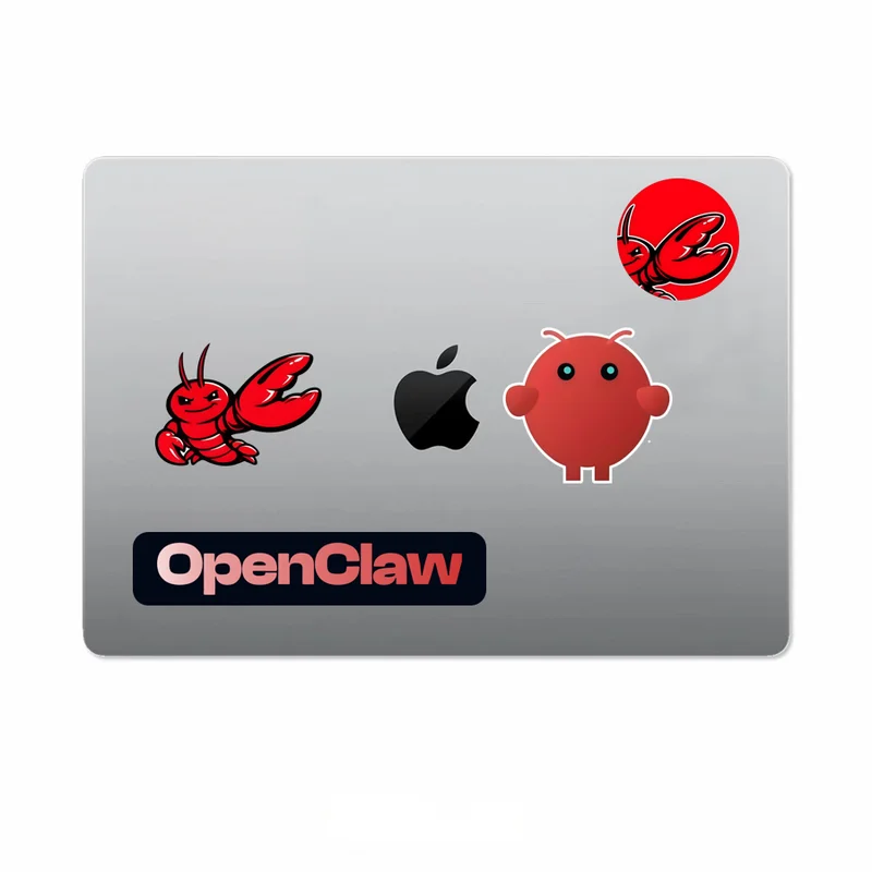 OpenClaw 귀여운 랍스터 비닐 스티커 MacBook 미니 노트북 전화 컴퓨터 노트북 장식을위한 맞춤형 크리 에이 티브 데칼
