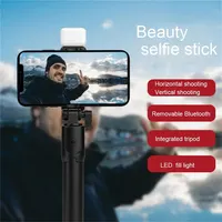 Cell Phone Selfie Stick Tripod Bluetooth Remote Wireless Selfi Stick Phone Holder Stand with Beauty Fill Light for Phone - Image 5