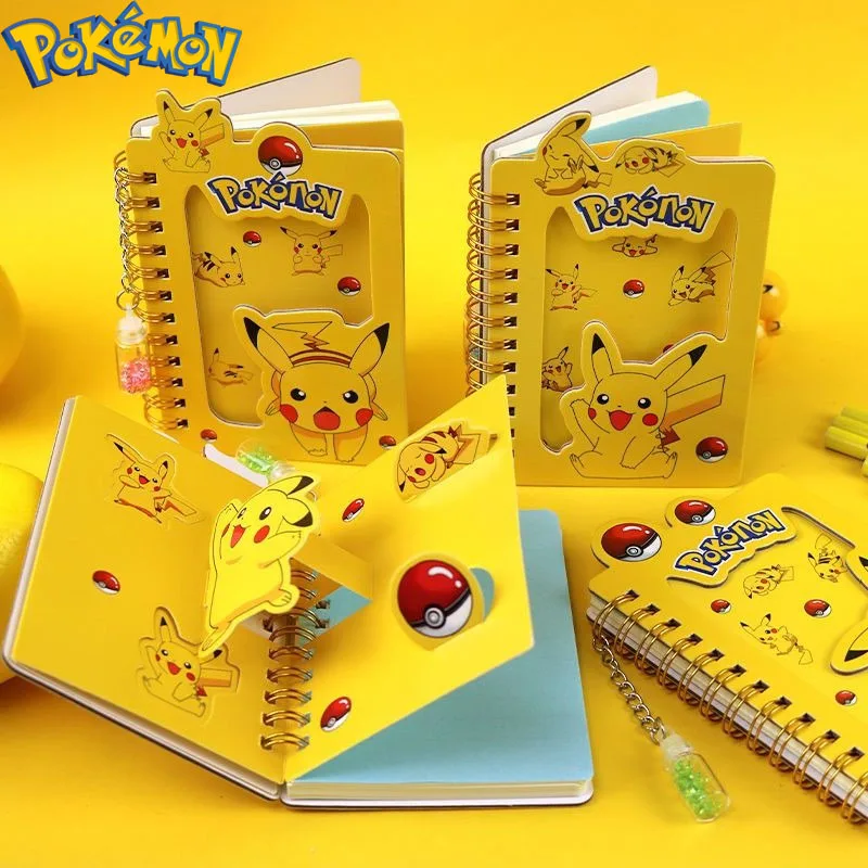 

Pokemon Pikachu notebook Cartoon 3D Notebook Student School Writing Supplies Handbook Kawaii Creative Gift for Kids Stationery