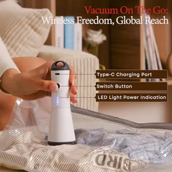 Vacuum Bags for Travel with Rechargeable air Pump Carry-on Size Compression Packing Bags for Luggage and Suitcase Space Saver f 2