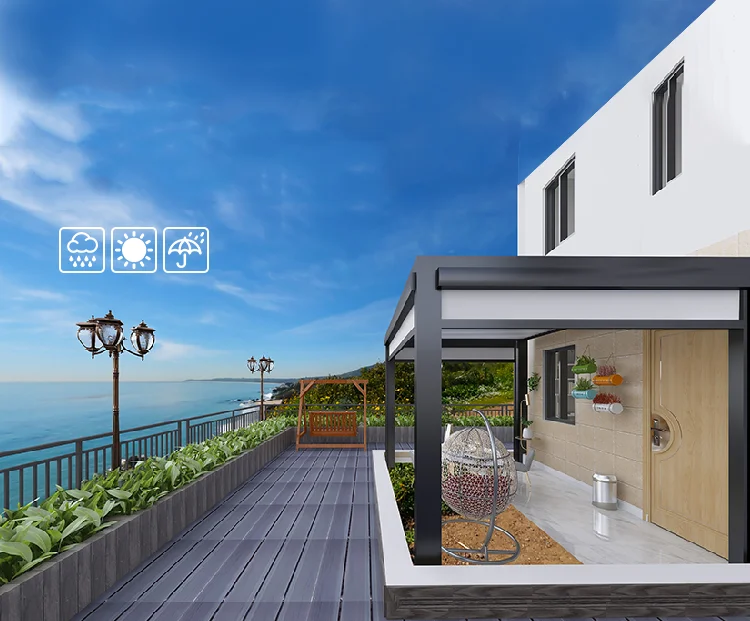 

Y-TOP 2023 All season pergola and aluminum electric pergola balcony accessories for pergola