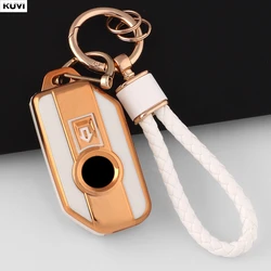 Premium TPU Flip Key Case Cover (White Set 3)