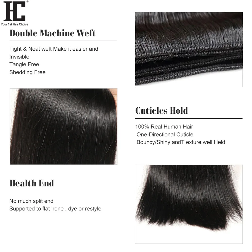 12A Brazilian Straight Weave Bundles 40 Inch Unprocessed Human Hair Extensions 3/4 Pieces Natural Color 100% Human Hair Weave