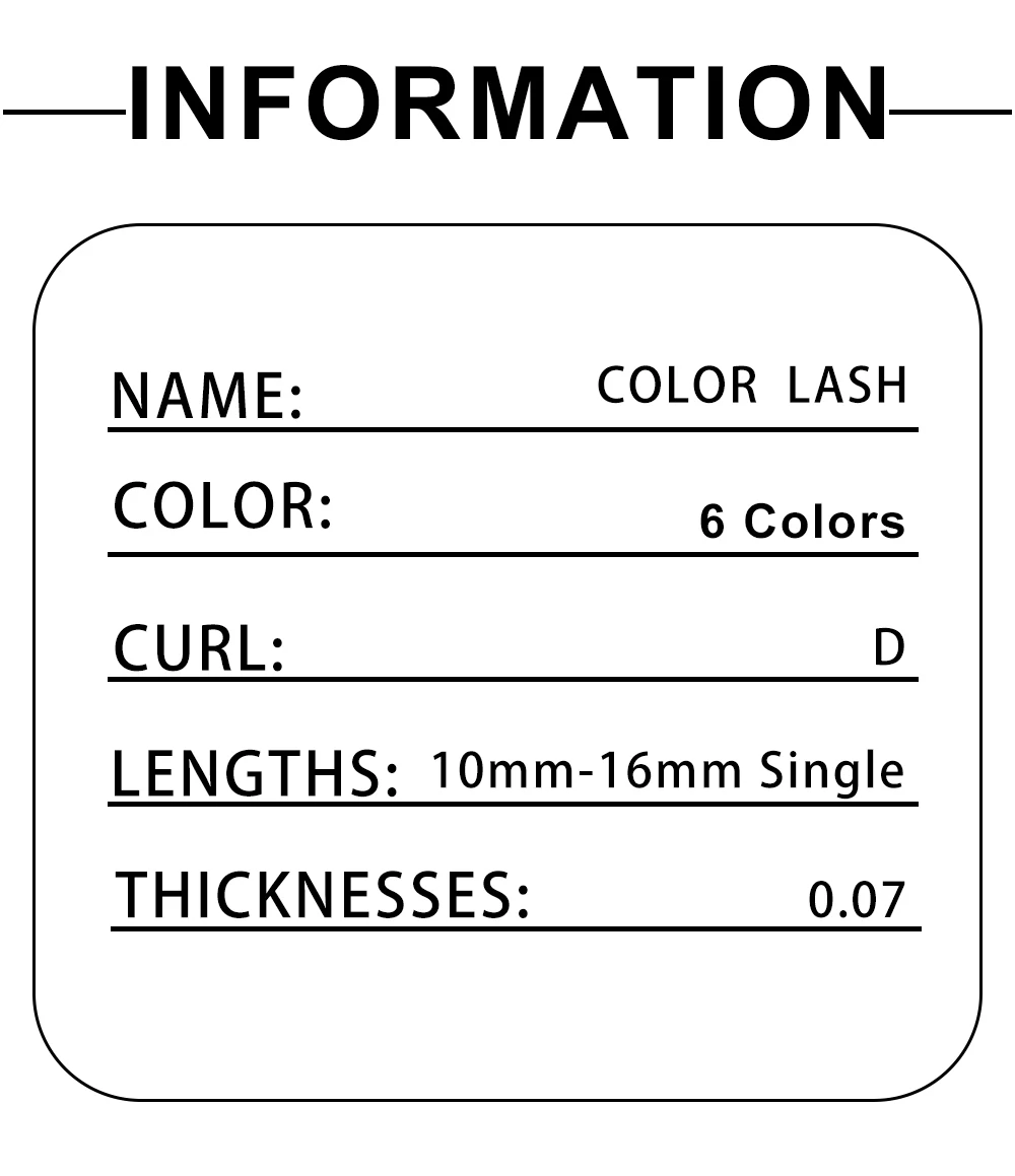Description Picture 3 of itemwinky beauty Color Lash Pink Yellow Purple Blue Green Eyelash Extensions Individual False Colored Mink Lashes Makeup Supply