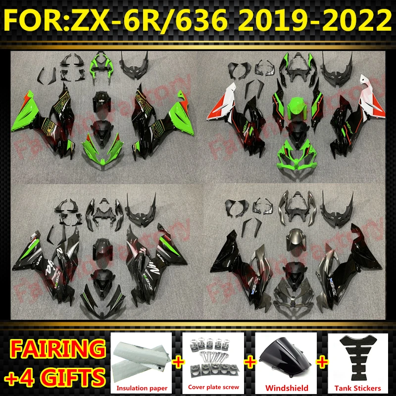 

NEW ABS Motorcycle Fairings Kit fit for Ninja ZX-6R 2019 2020 2021 2022 2023 ZX6R zx 6r 636 19 20 21 bodywork full fairing kits
