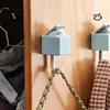 1/6pcs Cute Wall Hooks Key Holder Door Hanging Plastic Self Adhesive Wall Hanger Cartoon Cat Shape Hook For Kids Room Home Decor 1