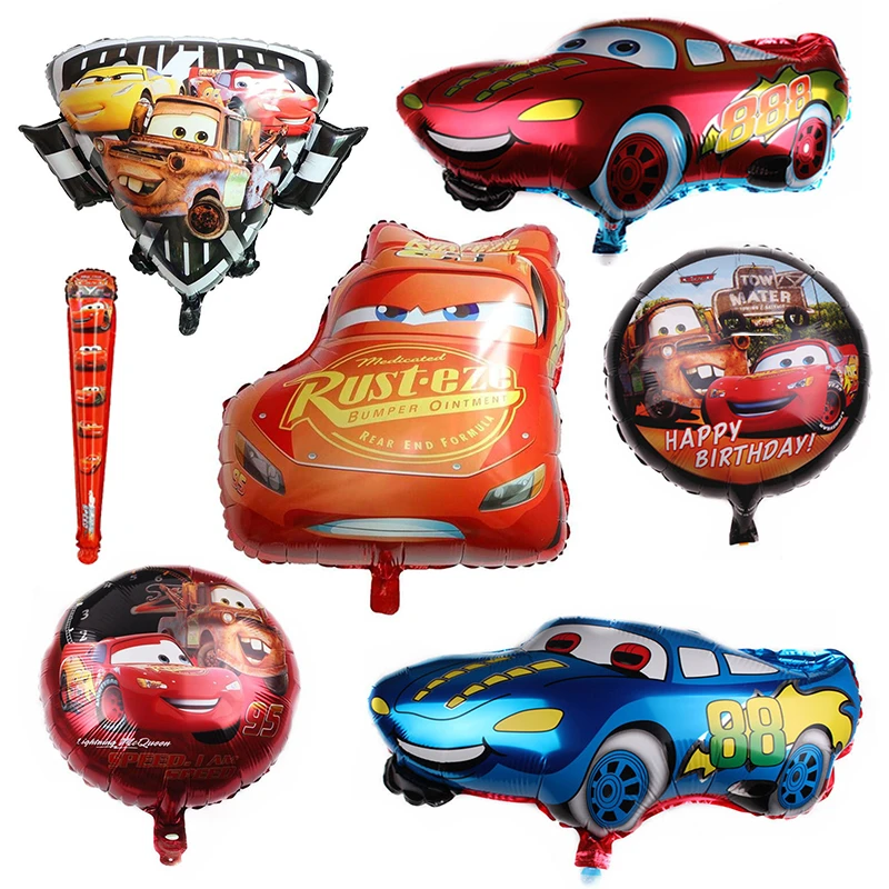 Disney McQueen Cars Helium Foil Balloons Cartoon Theme Racing Wedding