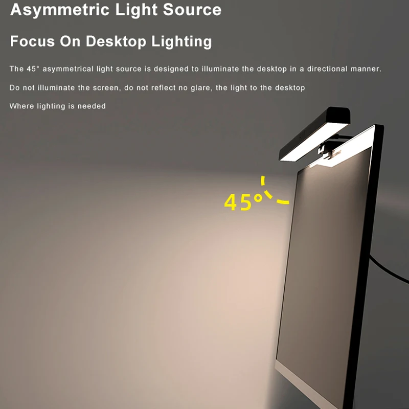 RGB LED Computer Monitor Light Bar Display Screen Hanging Lamp Eye Protection Lamp For Learning/Reading/Work Dimming Night Light 6