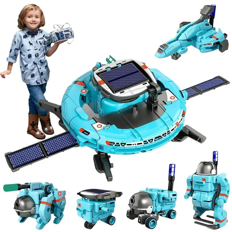 

Solar Robot Science Kits 6 In 1 Solar Powered Robot Toys Early Education Toy With Solar Panel For Birthday Easter Children's Day