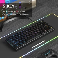 MageGee Mini 60% Gaming Keyboard, RGB Backlit 61 Key Ultra-Compact Keyboard, TS91 Ergonomic Waterproof Mechanical Feeling Office 5