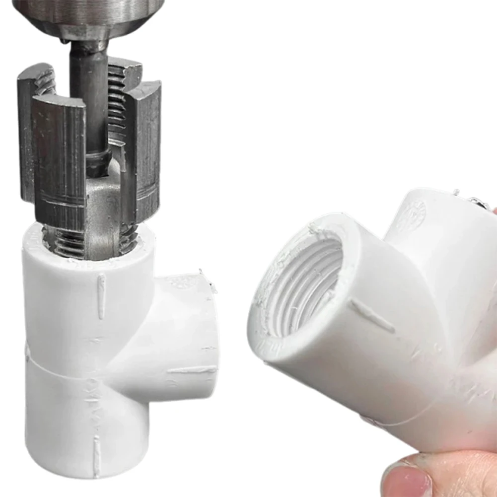 Steel Water Pipe Threader 4/6 Points Internal External Pipes Threading Tools PPR Waterpipe Thread Wire Opener Tap Tapping Kits