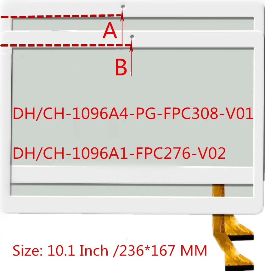 Android Tablet Touch Screen Panel 10.1Inch For BDF Tablet MTK6580 MTK8752 MTK6753 Quad Core DH/CH-1096A1 FPC276 V02 DH/CH-1096A4-PG-FPC308-V01