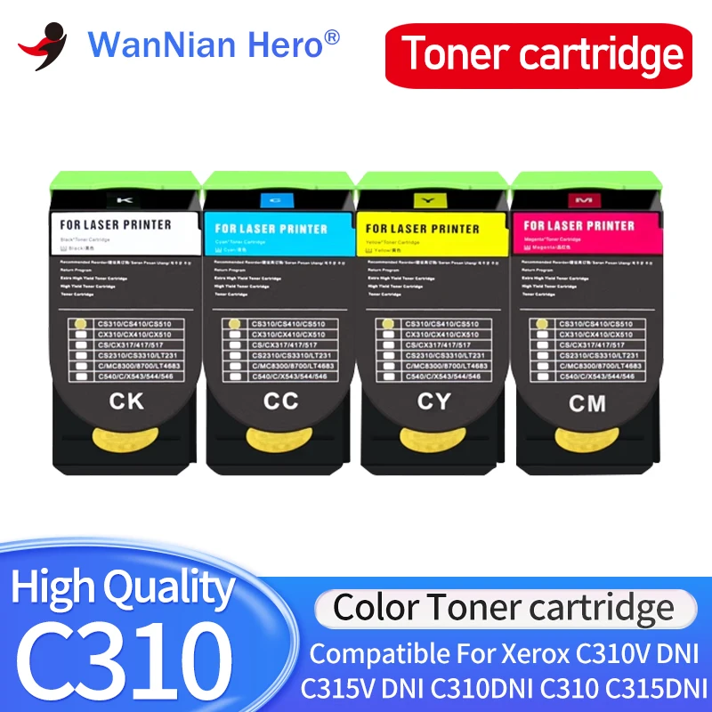 Description Picture 2 of item4pcs C310 C315 Color Toner Cartridge Compatible for FUJI Xerox C310V DNI C315V DNI C310DNI C310DNIM C315DNI Printer Toner