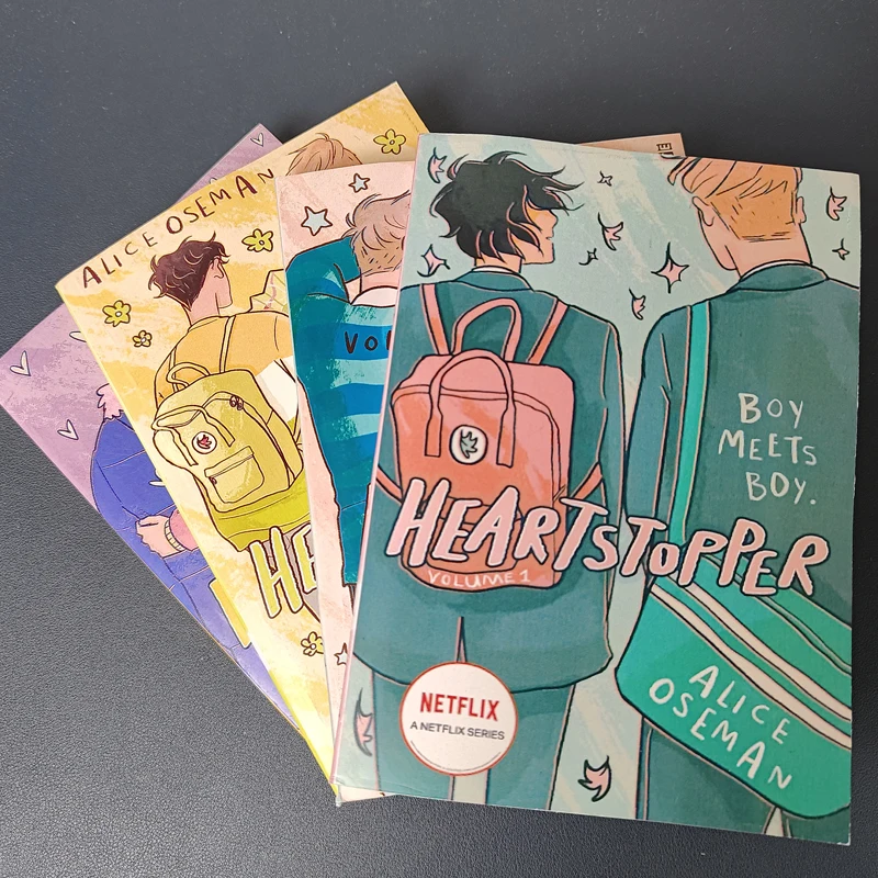 1pc Heartstopper Series Volume 1/2/3/4 Books to read By Alice Oseman Heartstopper Books in english spreen books