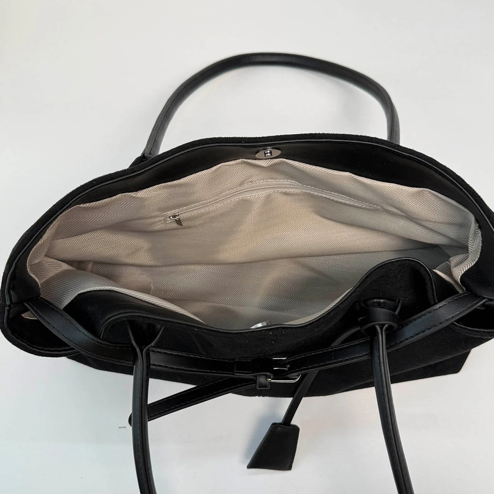 Suede Vintage Underarm Bags Large Belt Top Handle Handbag Armpit Bag for Women Travel Shopping Work