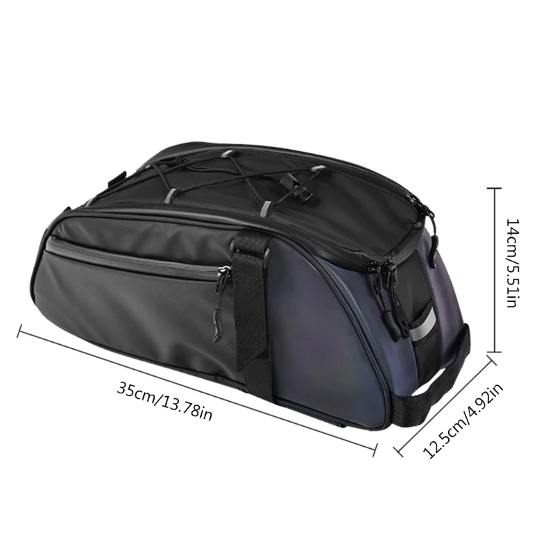 B36F Versatile Bike Rack Bag Rear Seats Bag Cycling for Commuting Traveling images - 6