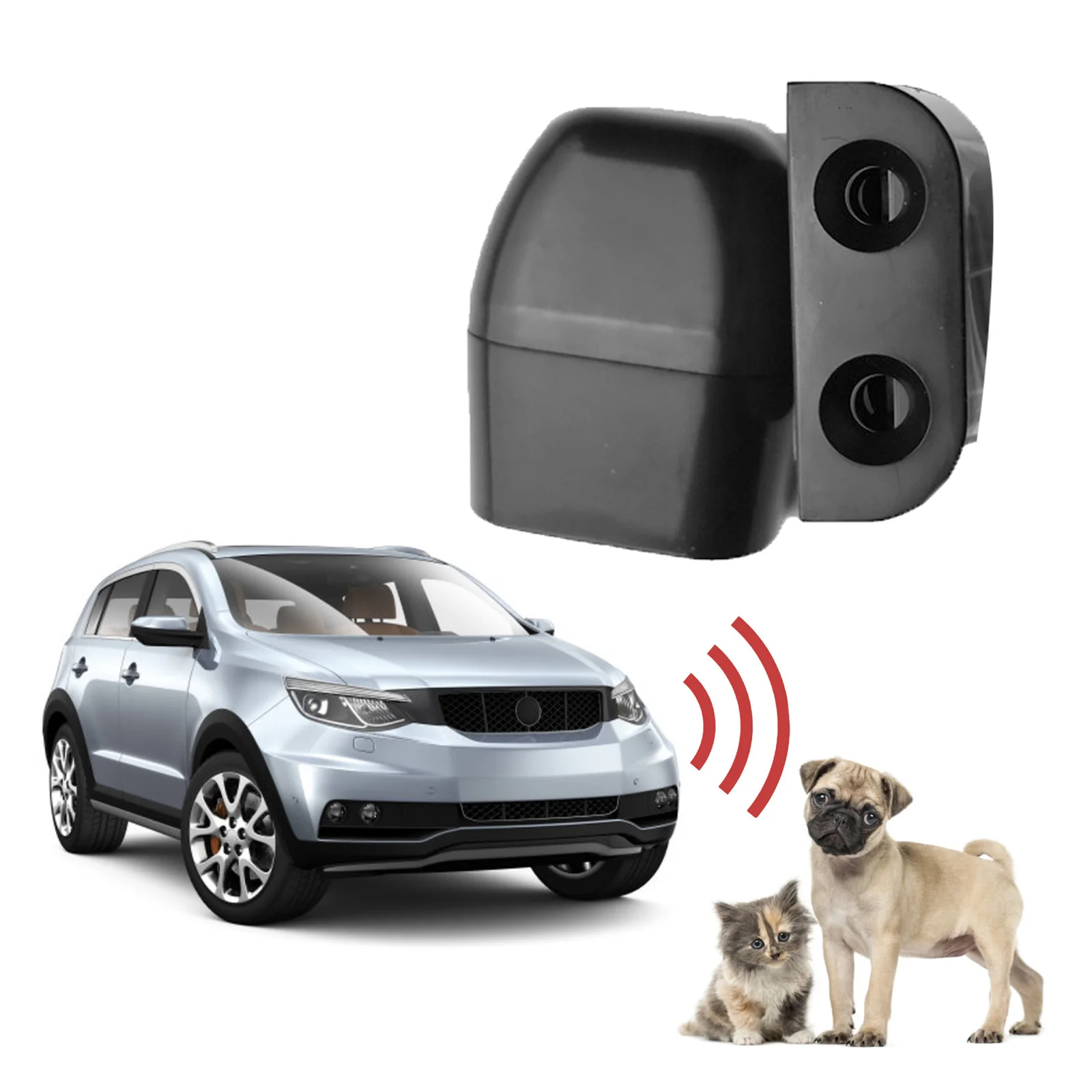 2Pcs Animal Whistle Repeller Alert Deer Car Grille Mount Auto Ultra Sonic Whistle S Safety Sound Alarm Black Sonic Gadgets
