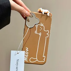 Cute Cat & Dog Toy Leather - Style Soft Phone Case - Reno 12F (4G 5G) (1)