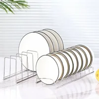 Kitchen Bowl Dish Organizer Stainless Steel Dish Holder Home Cutlery Dishes Pot Lid Rack Household Dish Rack Kitchen Accessories 1
