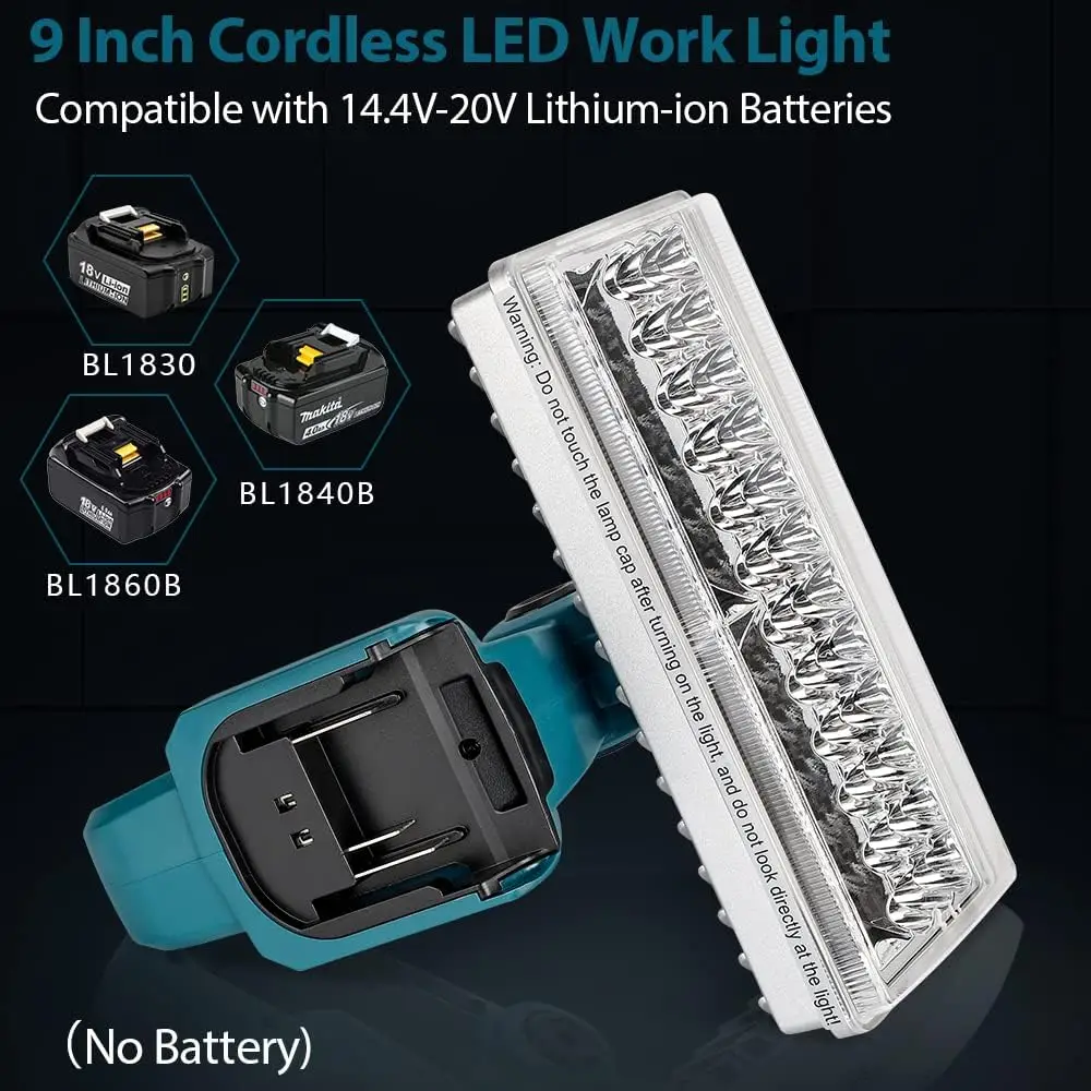 LED Flashlights LED Torch Light LED Flashlight LED Flashlight Outdoor Cordless Work Light Spotlight for Makita 14.4V 18V BL1430 BL1850 BL1860B Li-ion Battery with USB