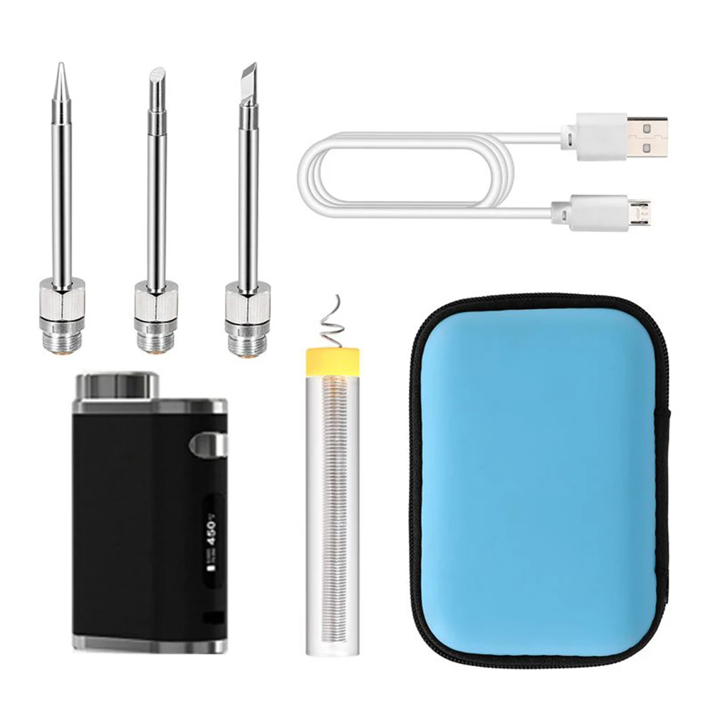 arc welders Adjustable USB Soldering Iron Tip Set With 3 Tips/Tip Cleaning Sponge/2600mAh Battery/Battery Receiver Welding Tools Accessories arc welders