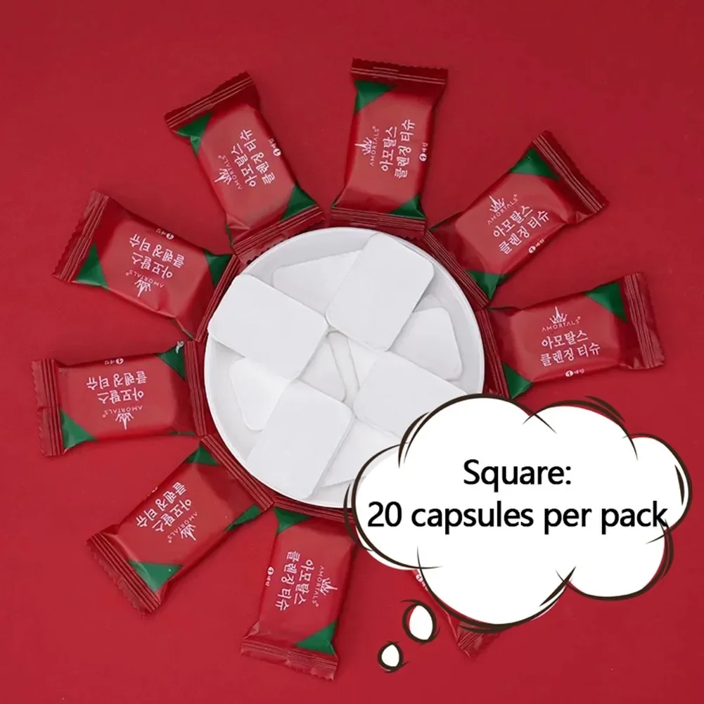1 Pc Disposable Travel Towels Compressed Facial Wipes Compact Tablet Mini Wipes Triangular Tissues Travel Supplies
