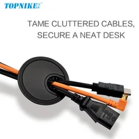 50/53/60 มม.ตารางรูครอบคลุมโต๊ะคอมพิวเตอร์รอบโลหะตกแต่งกล่องเฟอร์นิเจอร์อุปกรณ์ฮาร์ดแวร์ 2