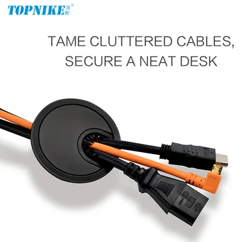 50/53/60 มม.ตารางรูครอบคลุมโต๊ะคอมพิวเตอร์รอบโลหะตกแต่งกล่องเฟอร์นิเจอร์อุปกรณ์ฮาร์ดแวร์ 2