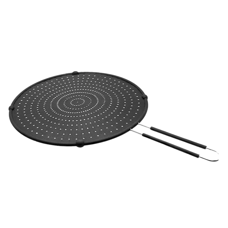 Silicone Splatter Screen Guard Oil Grease Pan Lid Oil-Proof Splash Cover Frying Protection Mat