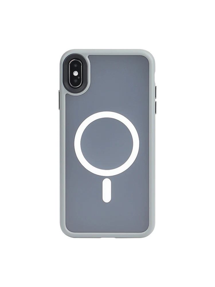 Магнітний розкішний матовий напівпрозорий протиударний чохол для iPhone X XS XR XSMAX для бездротової зарядки Magsafe Cover