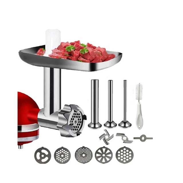Meat Grinder Attachment for KitchenAid Stand Mixers Included Sausage Stuffer  Tubes Durable Food Grinder Attachments - AliExpress