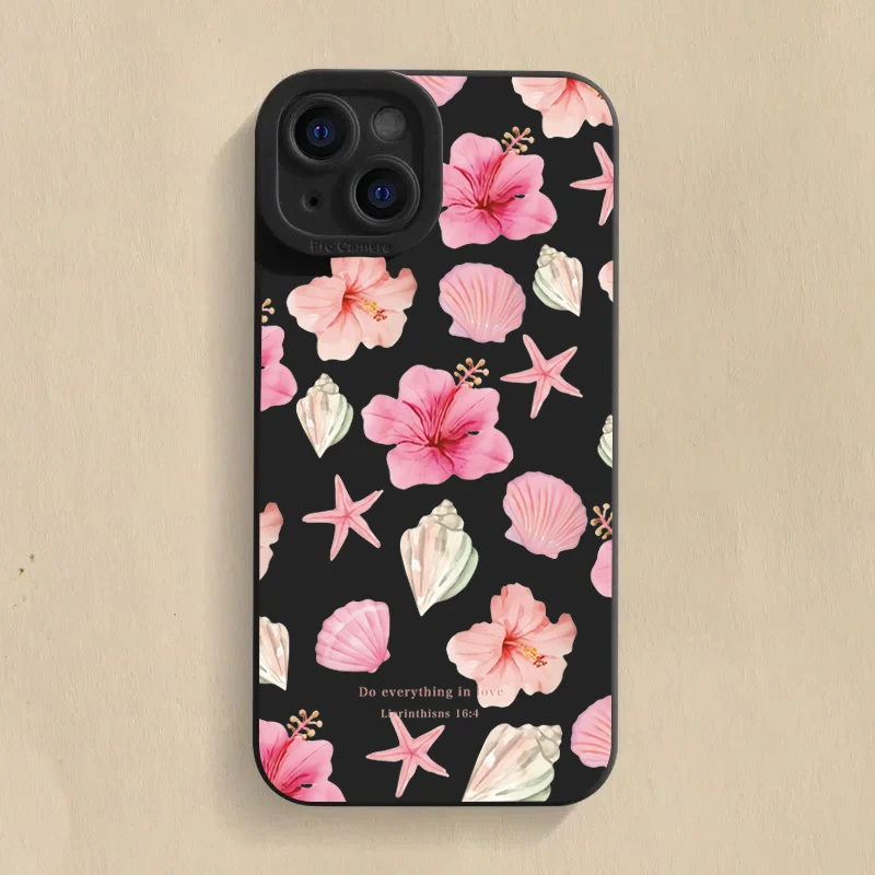 Floral Lily Butterfly Pattern Soft Phone Case Cover