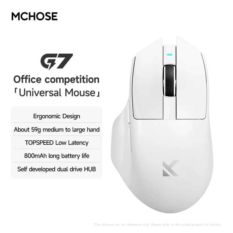 ماوس مكتب الألعاب MCHOSE G7 MAX ثلاثي الوضع PAW339...